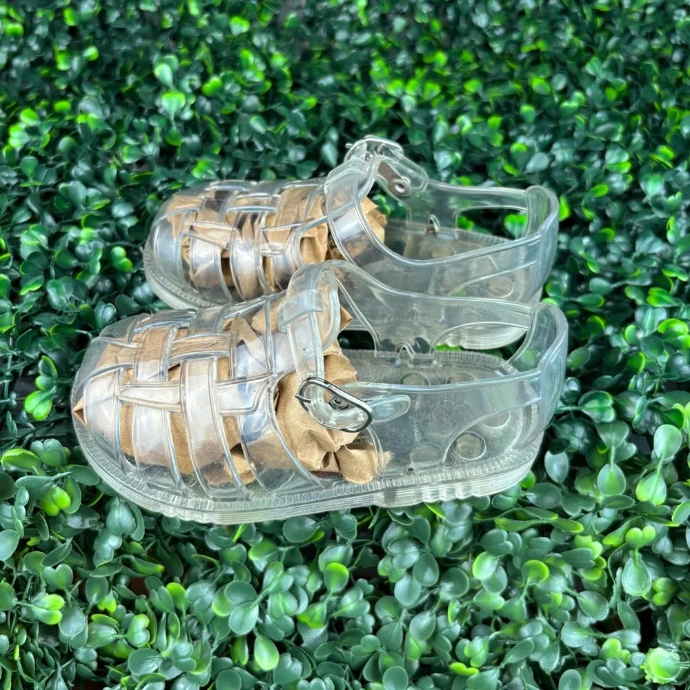 GAP CLEAR JELLY SANDALS CLASSIC FISHERMAN STYLE SIZE 7 TODDLER